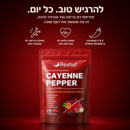 Reshef Capsaicin — כמוסות פלפל קאיין